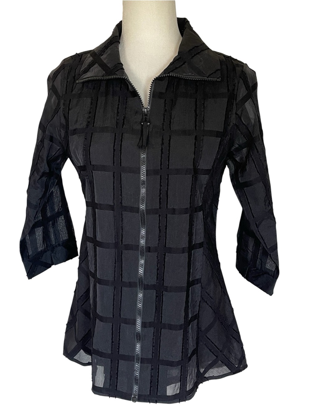 Lior Paris Victoria Black Casual Dress Jacket High Low Three Quarter Sleeve